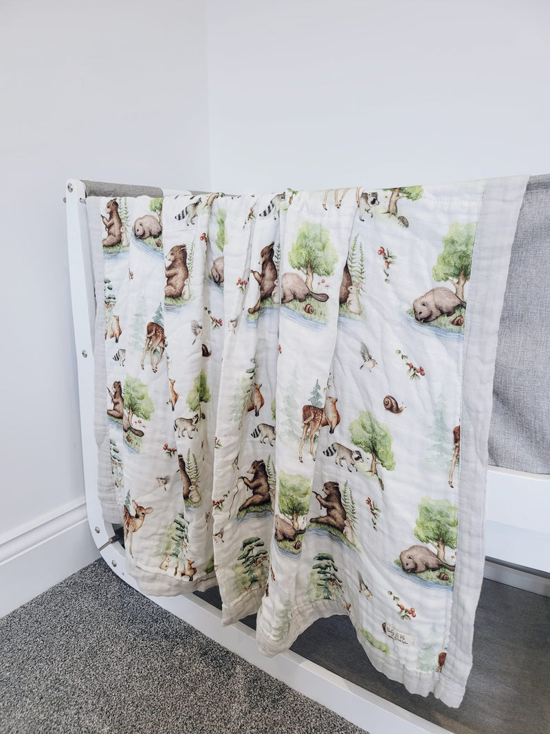 Into The Forest Muslin Blanket