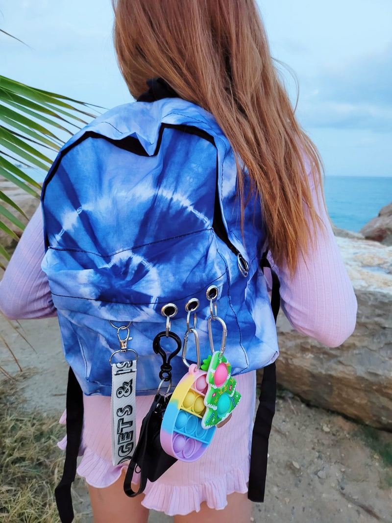 Midnight Blue Tie Dye Fidget Backpack