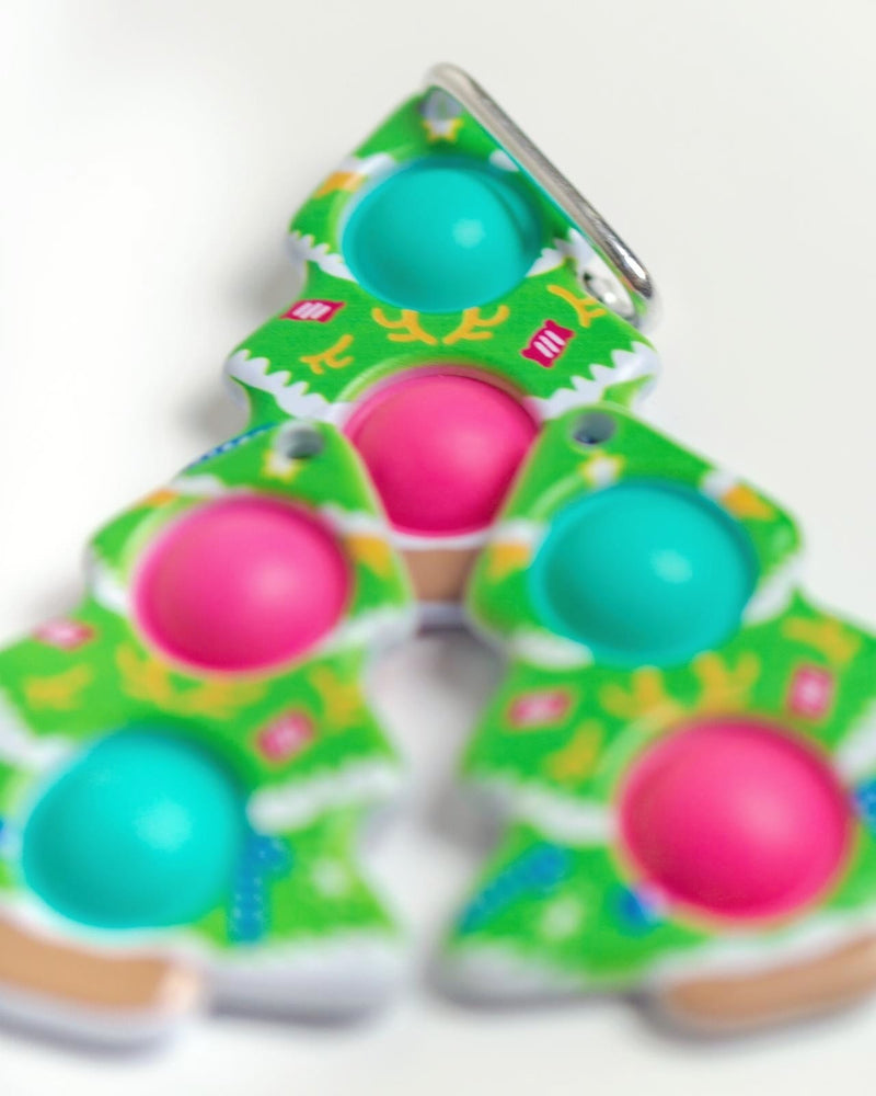 Christmas Tree Pop It Key Chain Fidget Toys
