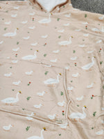 Swan Princess Snuggle Hood Wearable Blanket (Regular Free Size Adult & Plus Size)
