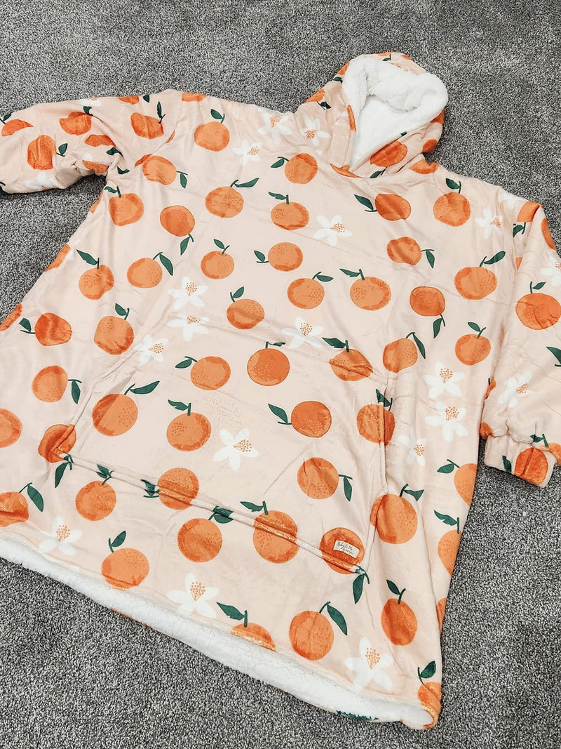 Summer Fruits Snuggle Hood Wearable Blanket (Regular Free Size Adult & Plus Size)